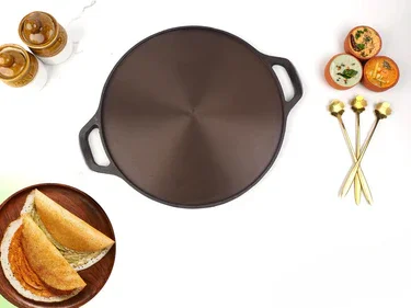 Dosa Tawa - Cast Iron - Double Handle - Grinded.